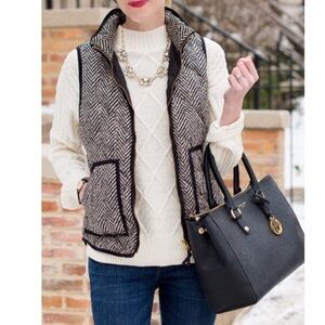 J.Crew Herringbone Down Vest V.